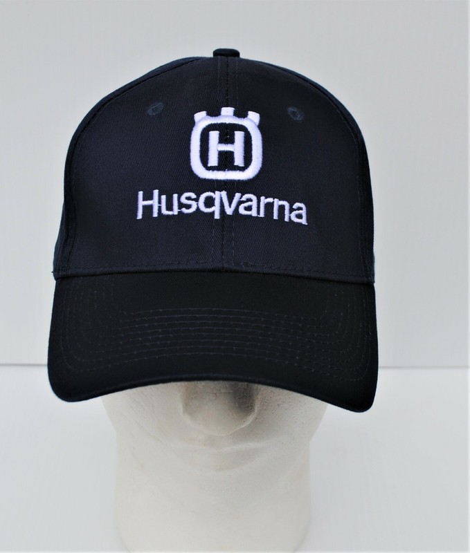 Genuine Blue w solid blue back Husqvarna stitched ball cap hat gallery