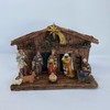 Kurt Adler Nativity Set with Stable, 11-Pc (Multicolor, 9.75" Stable) gallery