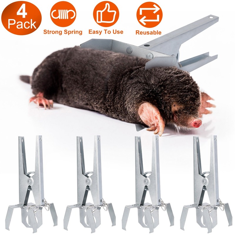 4Pack Mole Trap Scissor Trap Reusable Mole Trap Killer Catcher for Lawn Graden gallery