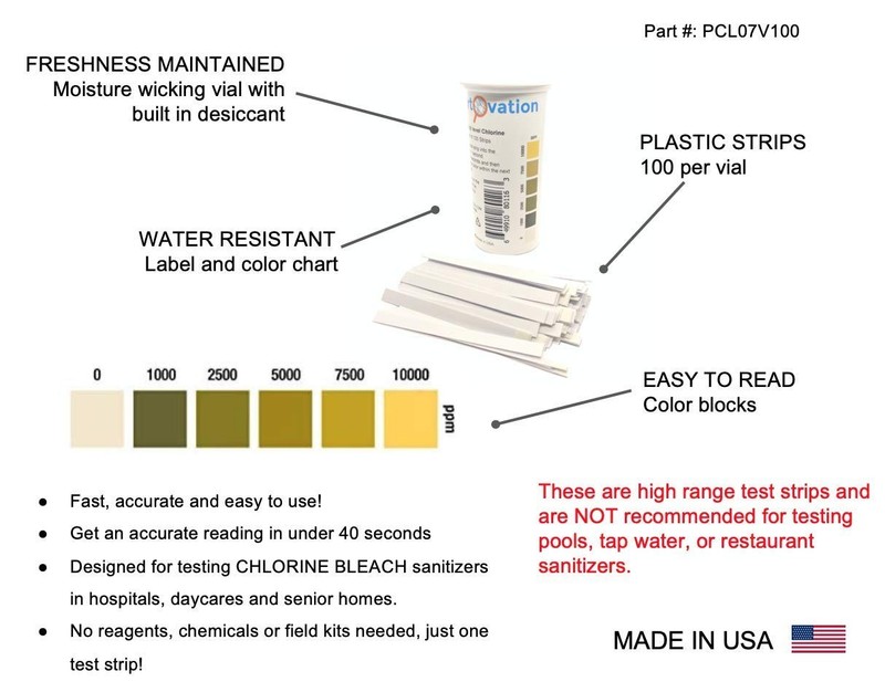 Extra HighLevel Chlorine Test Strips, 010,000 ppm Vial of 100 Strips gallery