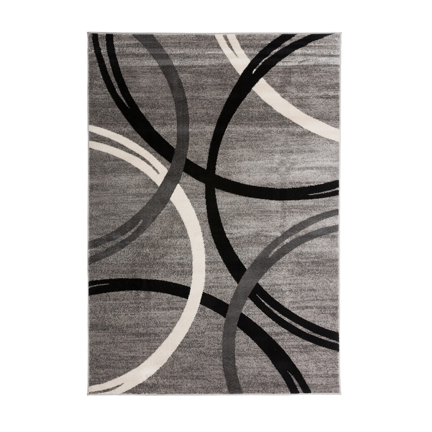 Rugshop Area Rug Abstract Circles Design Rugs for Living Room Bedroom Rugs Gray gallery