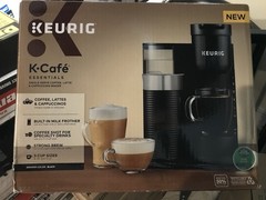 Keurig K-Café Essentials Black: Coffee, Latte & Cappuccino Maker – K-Cup Brewer