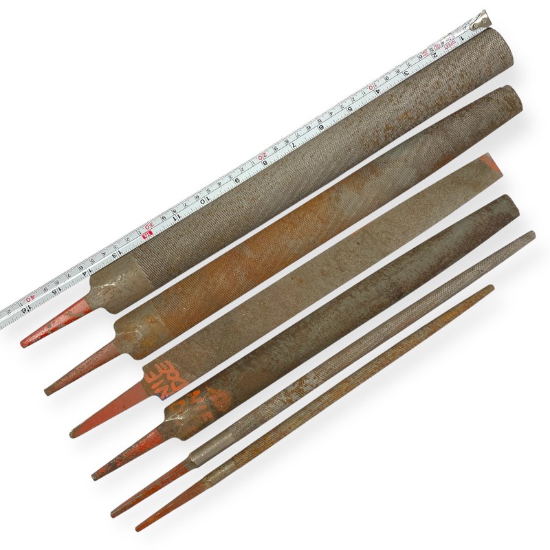 Simonds 12, 14, 17 in Mixed Flat, Round and Half Round File Set, 6 Pcs, USA gallery