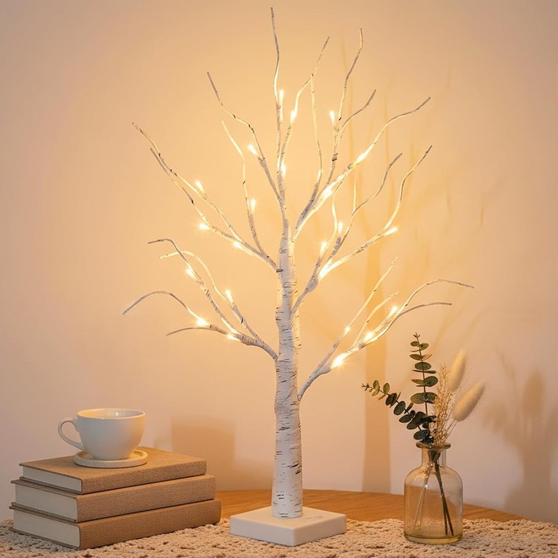 Lighted Birch Tree Christmas Decorations for Home, White Birch Tree with Lights gallery