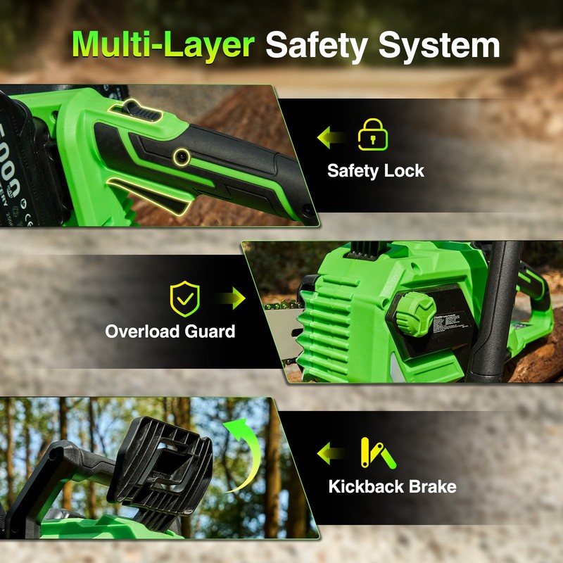 Taskstar 40V 16-Inch Cordless Chainsaw Brushless Saw 2×5.0Ah Battery & Charger gallery