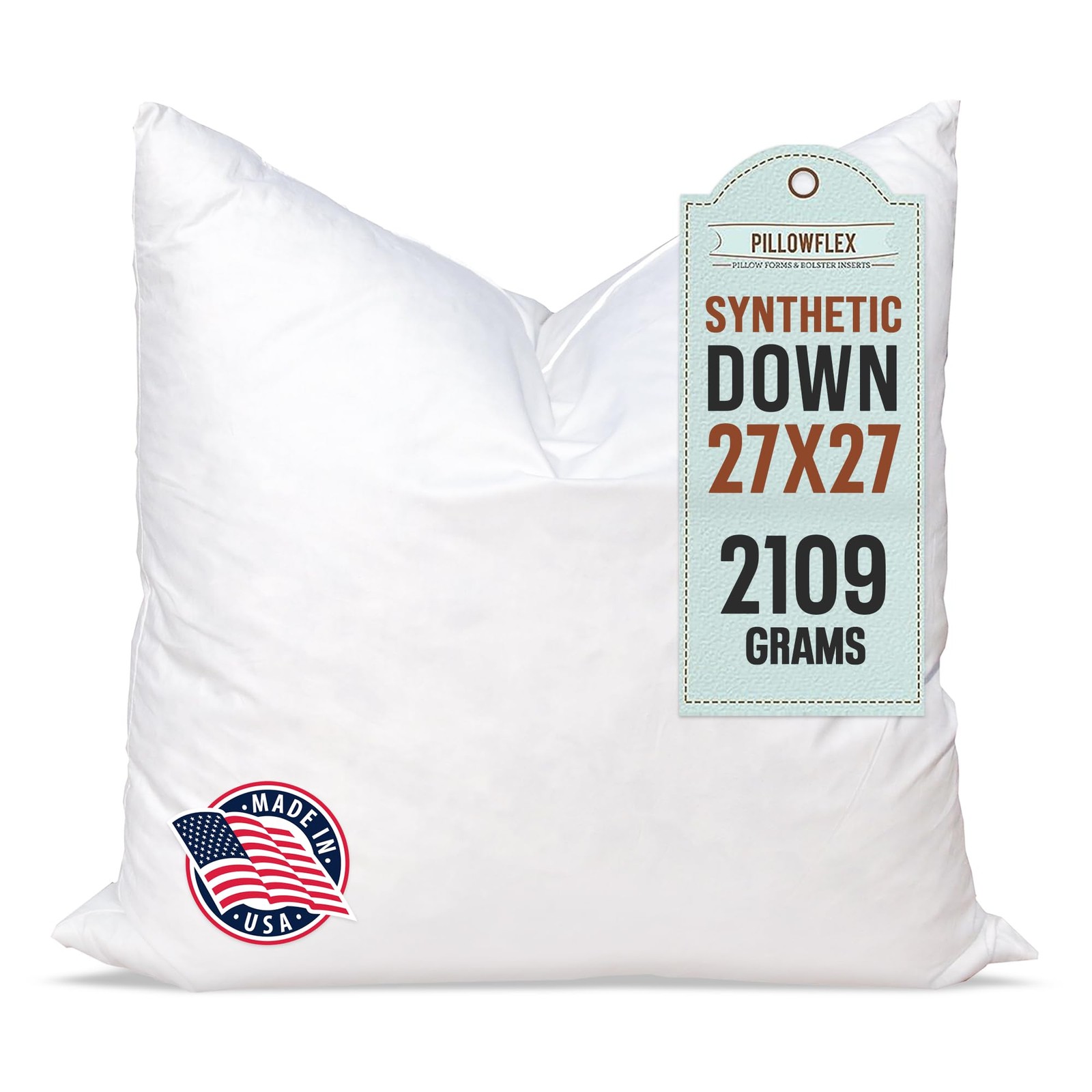 Synthetic Down Pillow Insert - 27x27 - Down Alternative Ultra Soft Large Squa... gallery
