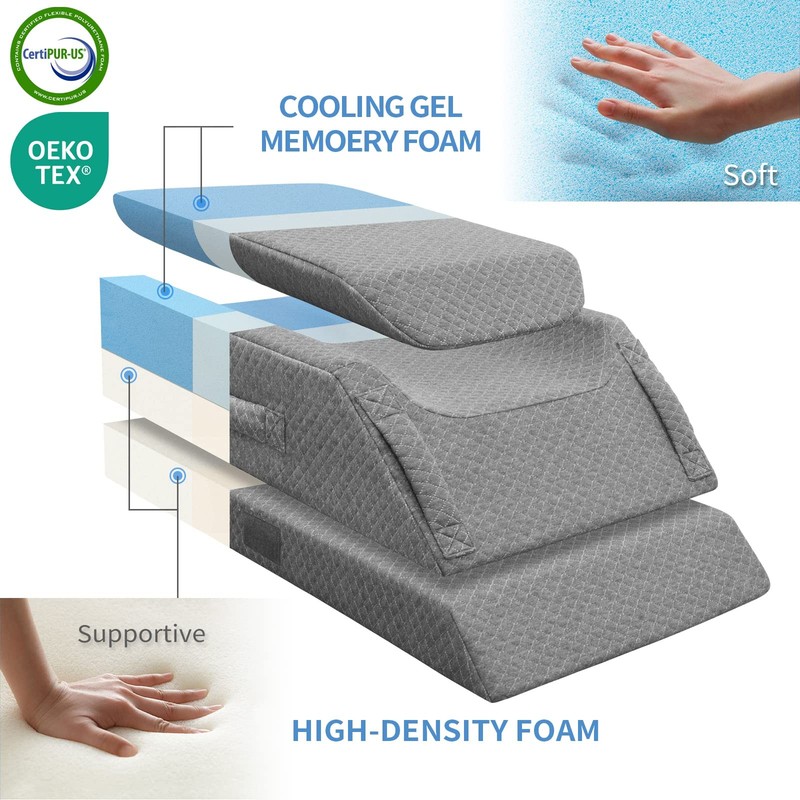 Kingpavonini Adjustable Leg Elevation Pillows For Swelling After Surgery gallery