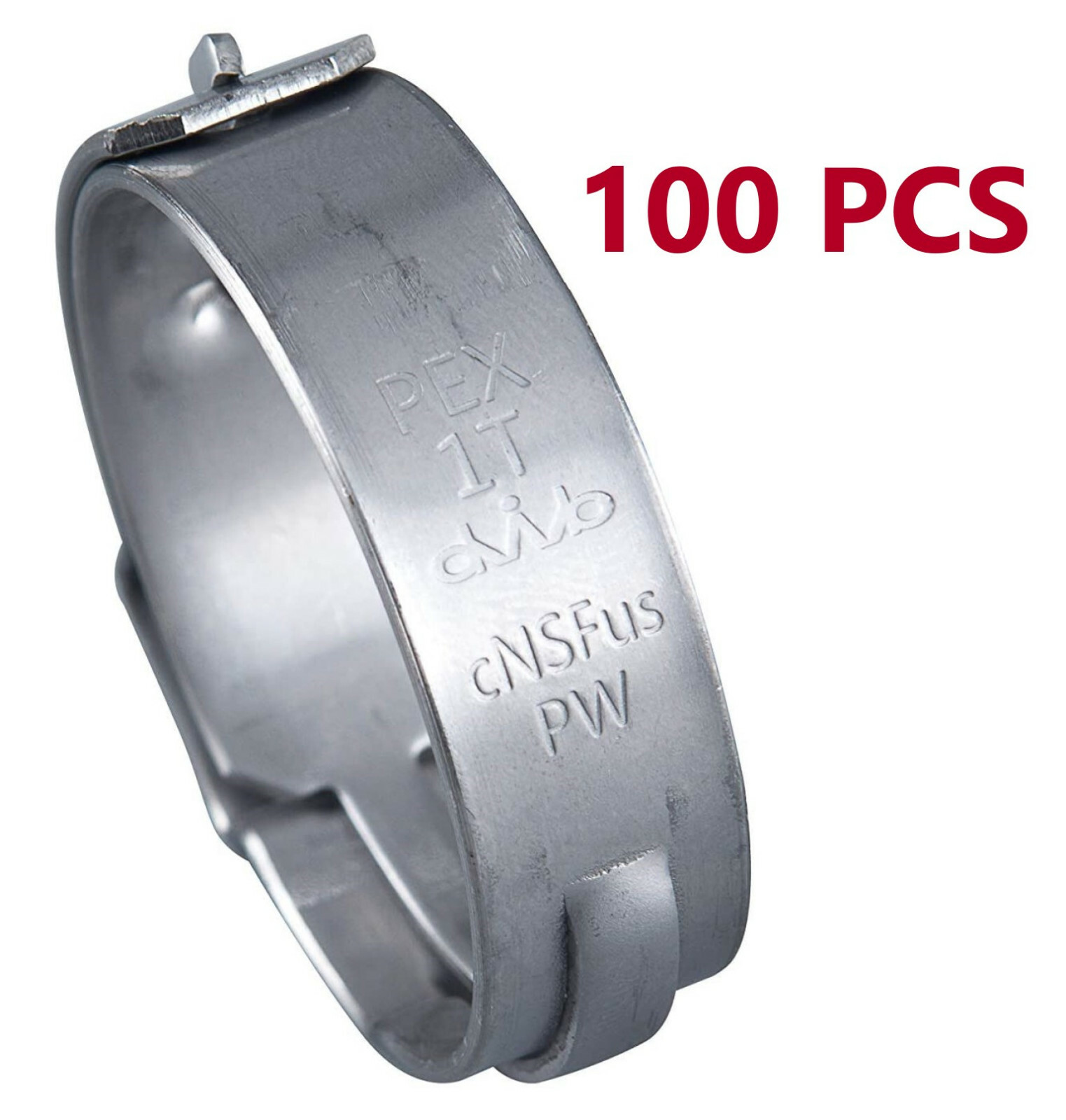100 PCS EFIELD 1-Inch Stainless Steel PEX Cinch Clamp Rings for PEX Tubing/Pipe gallery