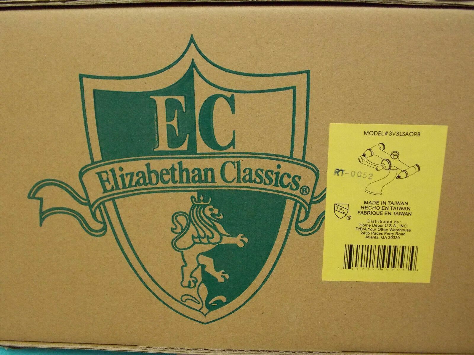Elizabethan Classic 3V3LSAORB Filler Tub Faucet NO HANDLES Oil rubbed bronze NEW gallery