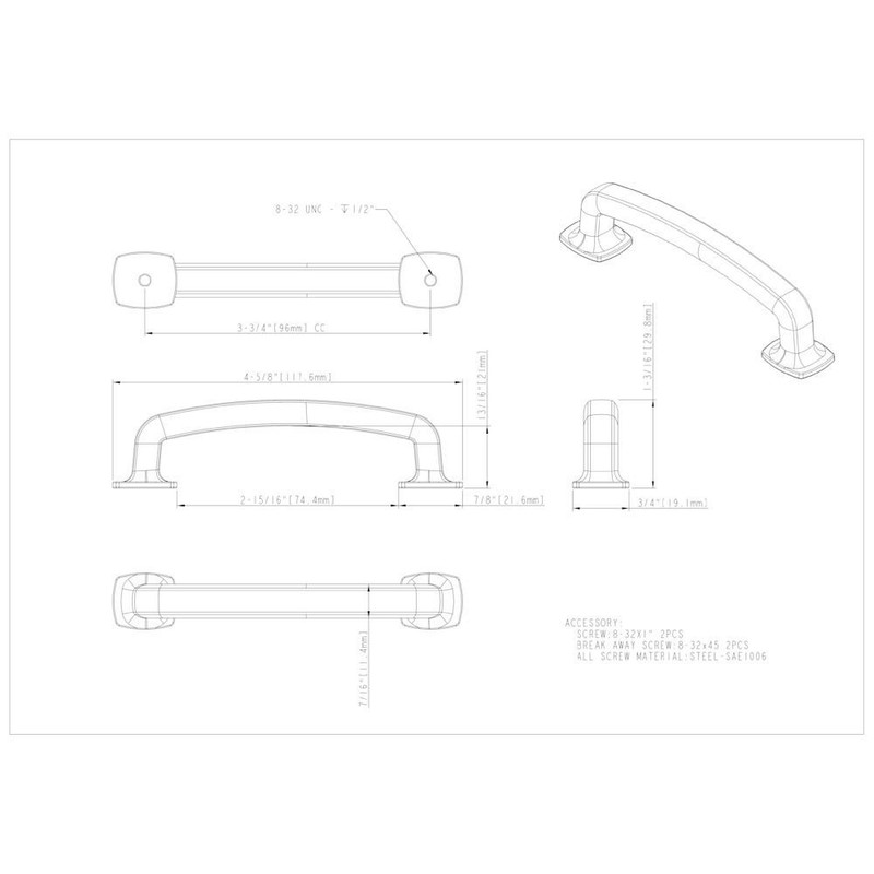 Belcastel 1 Cabinet Pull Collection By Jeffrey Alexander gallery
