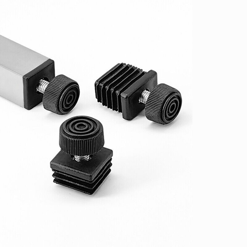 Square Tube Inserts End Caps Adjustable Table Foot Furniture Leveling Feet M6 M8 gallery
