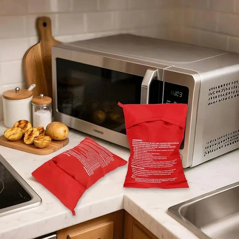 3 Pack New Potato Microwave Cooker Bags 4 Minutes Fast Quick Reusable Washable* gallery