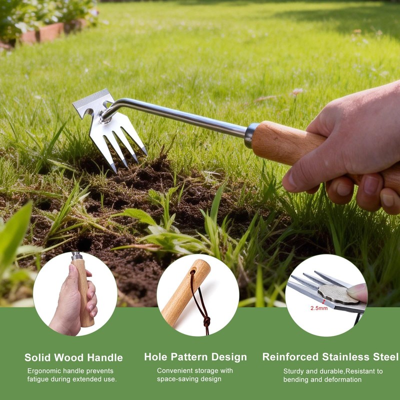 Orelex Weed Puller Tool, Pulling Weeding Garden Silver gallery