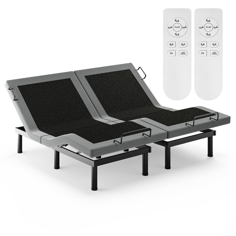 Upgraded Power Base Adjustable Bed Frame Wireless Remote Split King Size gallery