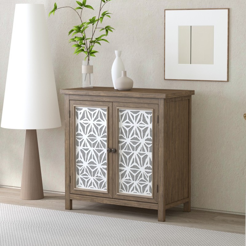 Rustic Pine Solid Wood Accent Chest Antique White Brown Transitional Storage gallery