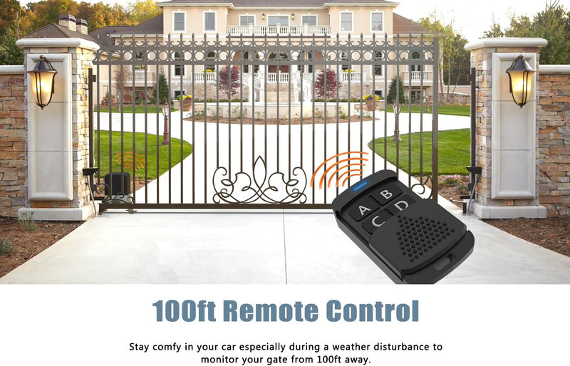 Automatic Sliding Gate Opener 900Lbs with 2 Remote Controls, Rack Driven Electri gallery