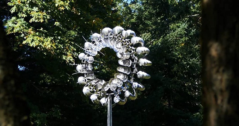 Wind Powered Kinetic Sculpture Unique And Magical Metal Windmill Spinner Garden gallery