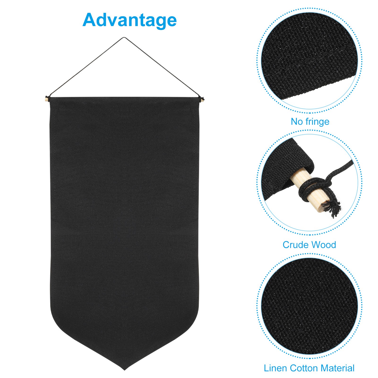 1Set/2Pcs Enamel Pin Display Banner Canvas Pin Banner Black gallery