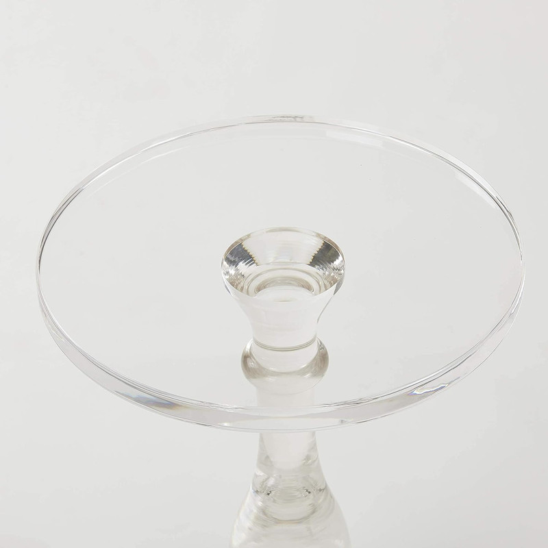 Modern Acrylic End Table - Clear Round Top Nightstand for Living Room & Bedroom gallery
