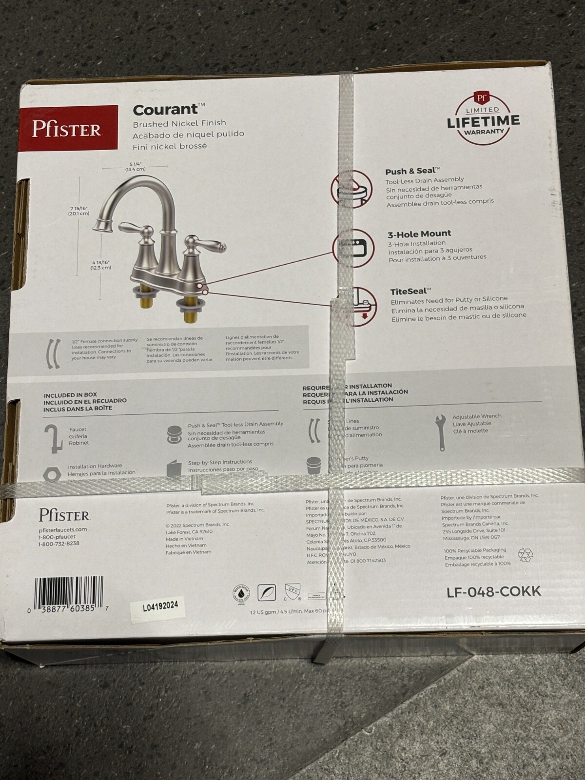 Pfister Courant Centerset 2-Handle Bathroom Faucet in Brushed Nickel LF-048-COKK gallery