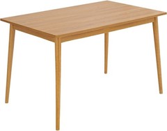 Modern Dining Table 47 Inch Kitchen Table W/ Solid Wood Leg Oak Finish Dinner