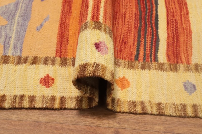 Vegetable Dye Wool Kilim Flat Weave Accent Rug Foyer Nomad Reversible Carpet 2x4 gallery