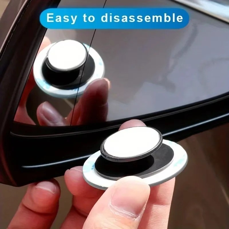 Car Blind Spot Convex Mirror 360° Wide Angle Adjustable Rear View Mirror gallery