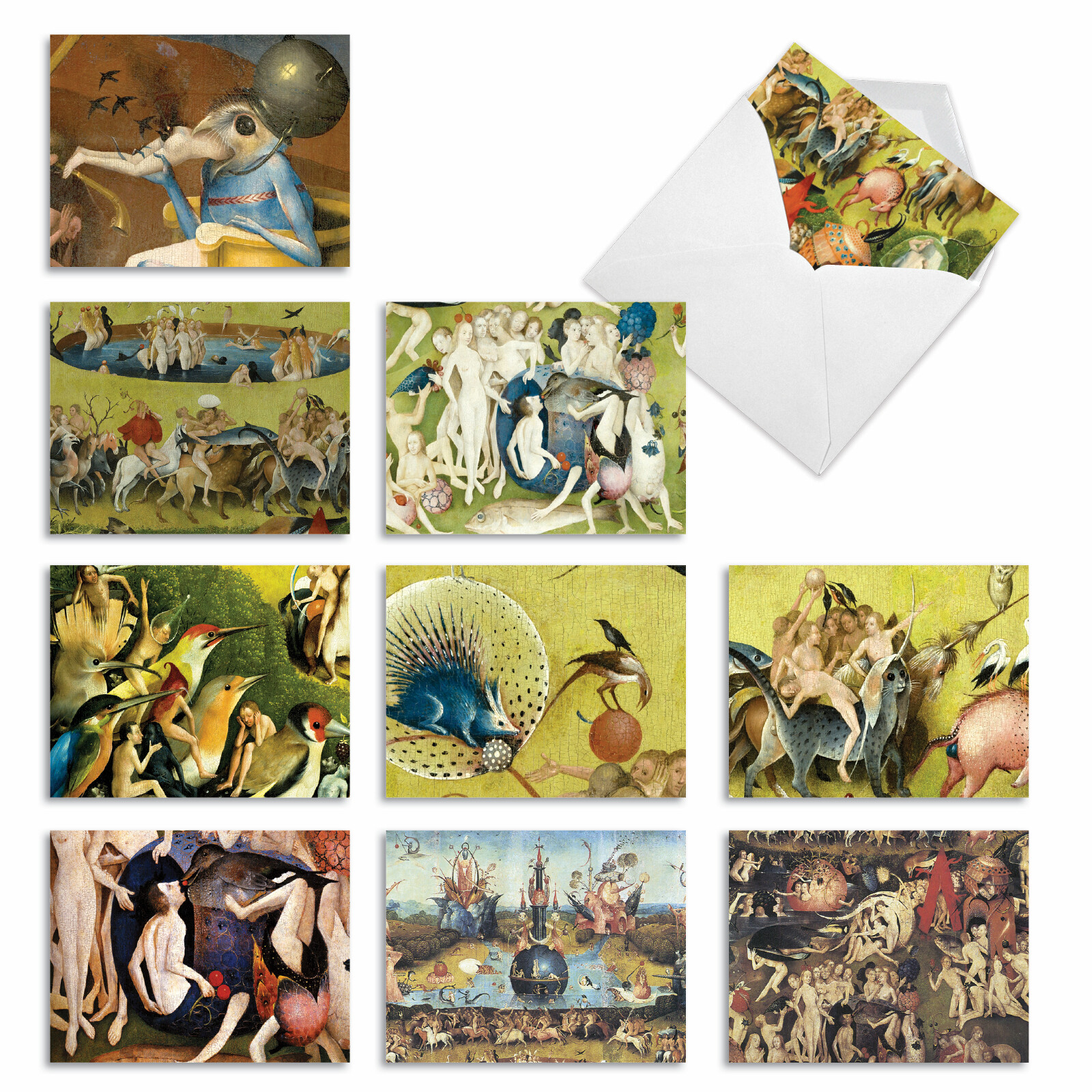 10 All Occasion Blank Cards Assortment - HIERONYMUS BOSCH M6468OCB gallery