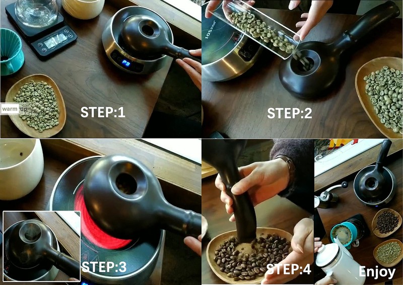 Bafelia Ceramic Coffee Roaster Machine for Home Use, Handy Stovetop Coffee Be... gallery