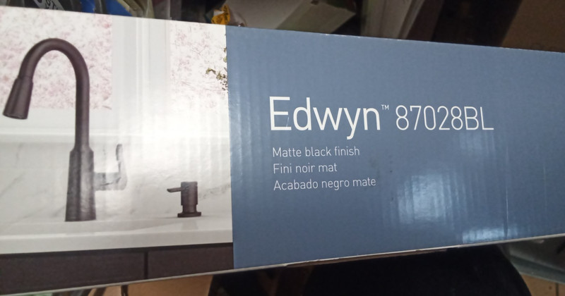 Moen Edwyn Matte Black Single Handle Deck-mount Pull-down Kitchen Faucet 87028BL gallery