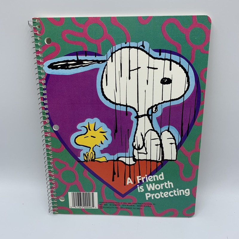 5 Snoopy Peanuts Spiral Bound Notebooks Unused Vtg Rare 80s Butterfly Originals gallery
