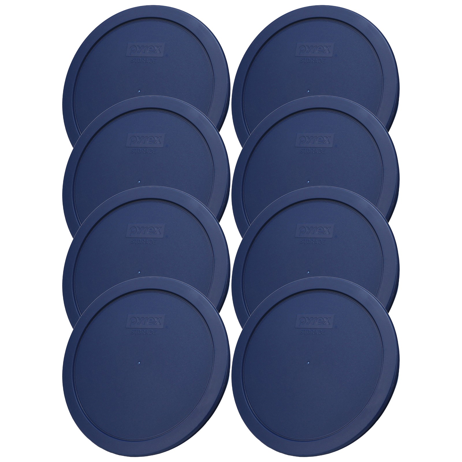 Pyrex 7402-PC Blue 6-7 Cup Round Plastic Storage Lid 8PK for Glass Bowl New gallery