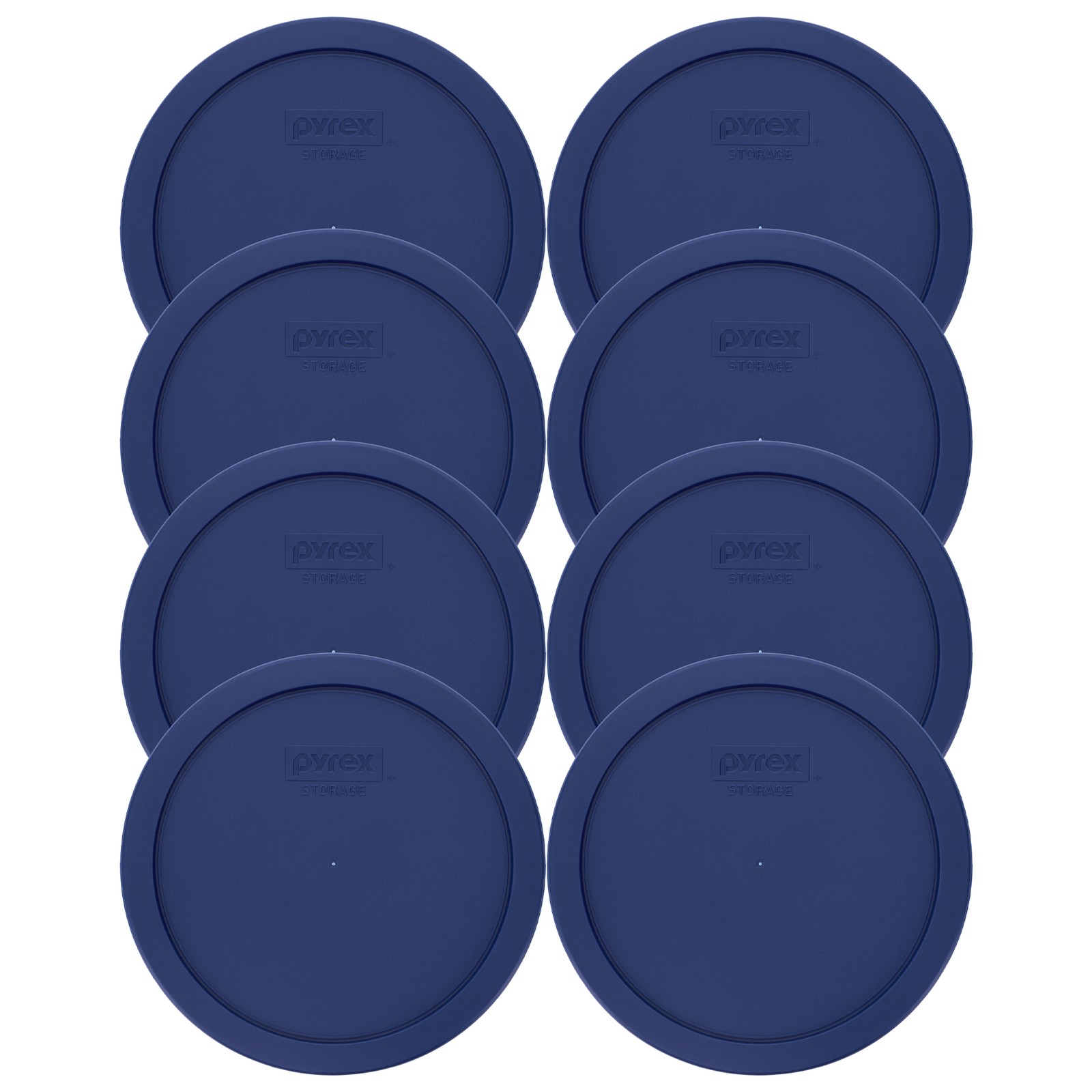 Pyrex 7402-PC Blue 6-7 Cup Round Plastic Storage Lid 8PK for Glass Bowl New gallery
