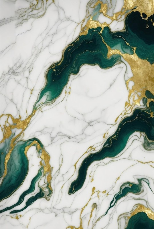 Marble Swirl Modern Abstract Emerald Green Grey Gold Area Rug for Living Room... gallery