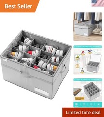 Stylish Clear Shoe Boxes with Bottom Support, Fits 16 Pairs – Perfect Organizer