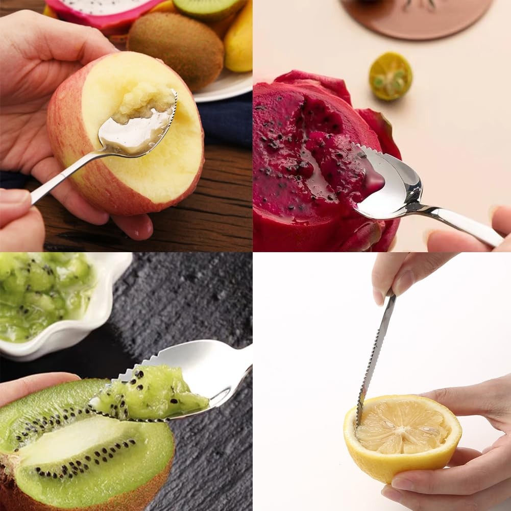 Grapefruit Spoons 6 Pieces Set 5 Stainless Steel Grapefruit Spoon and 1 Grapefr gallery