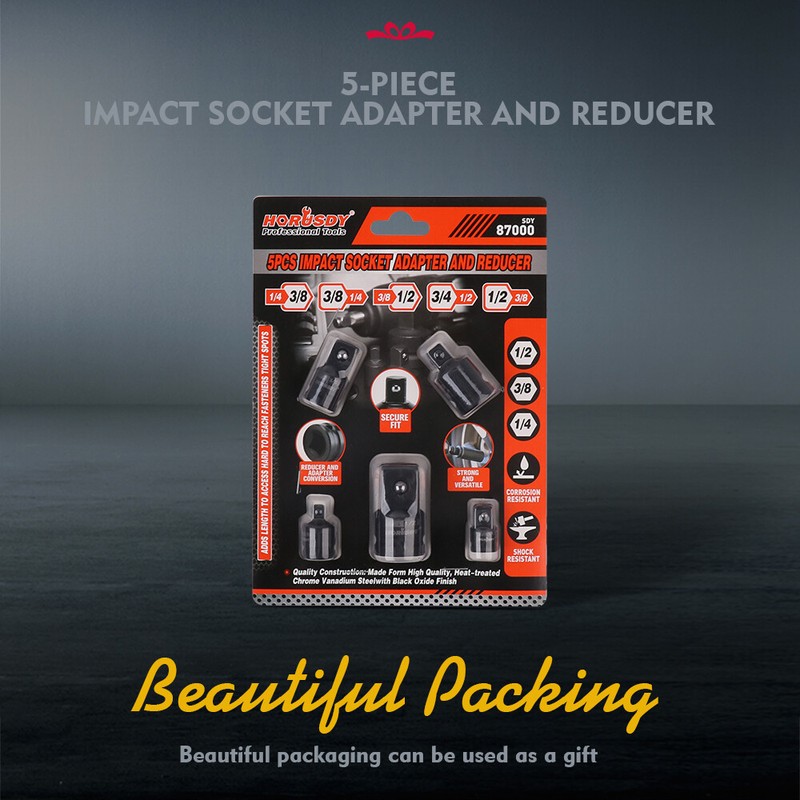 5pcs 3/8" 1/4" 1/2" Drive Ratchet Socket Adapter Reducer Air Impact DIY Set gallery