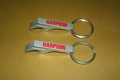 Two Harpoon Beer Bottle Openers – Keychain Ring (2.25″) Aluminum Corporate Swag