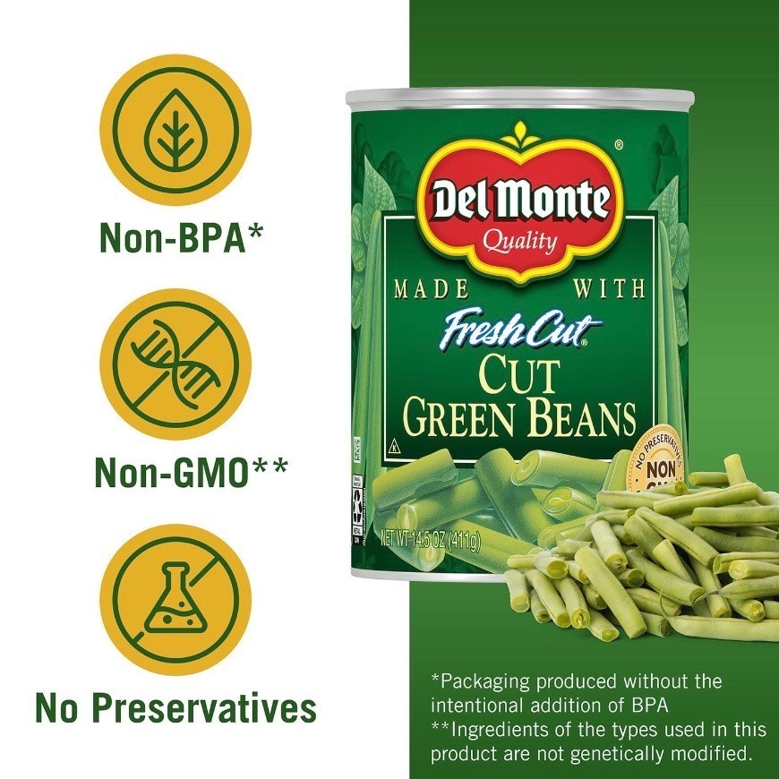 Del Monte Cut Green Beans 14.5 oz 32 Cans 2 Pack Bulk Pantry Vegetables gallery
