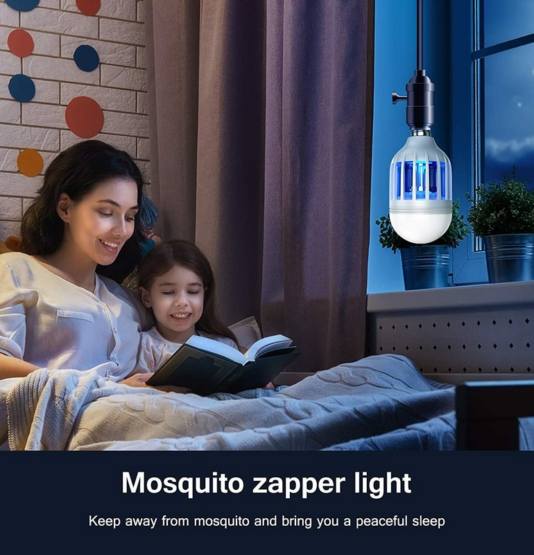 Bug Zapper LED Light Bulb Mosquito Lamp Fly Trap Killer Indoor Outdoor Insect US gallery