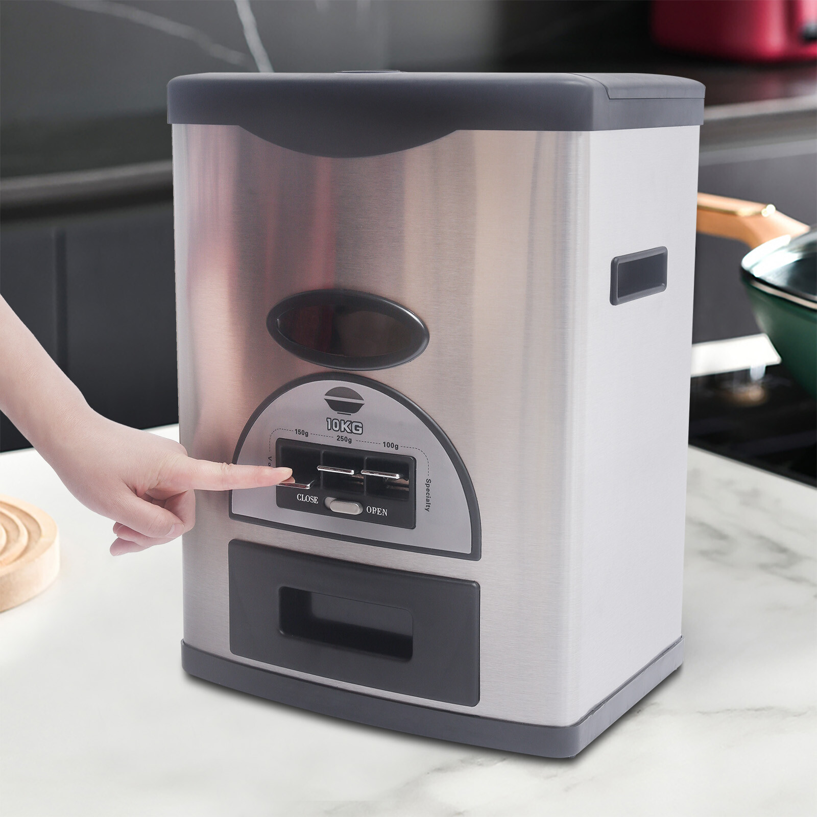 10kg/22Lbs Automatic Rice Dispenser Large Grain Food Container Storage BoxNEW gallery