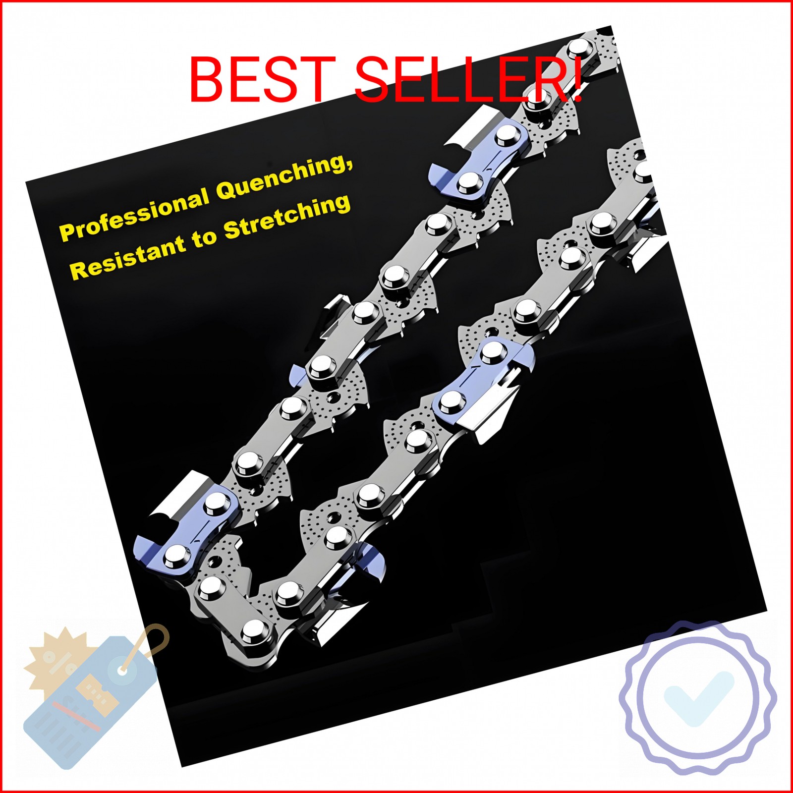 8 Inch Chainsaw Chain Replacement- 2 Chains and 1 Guide Bar for 8 Inch Mini Chai gallery