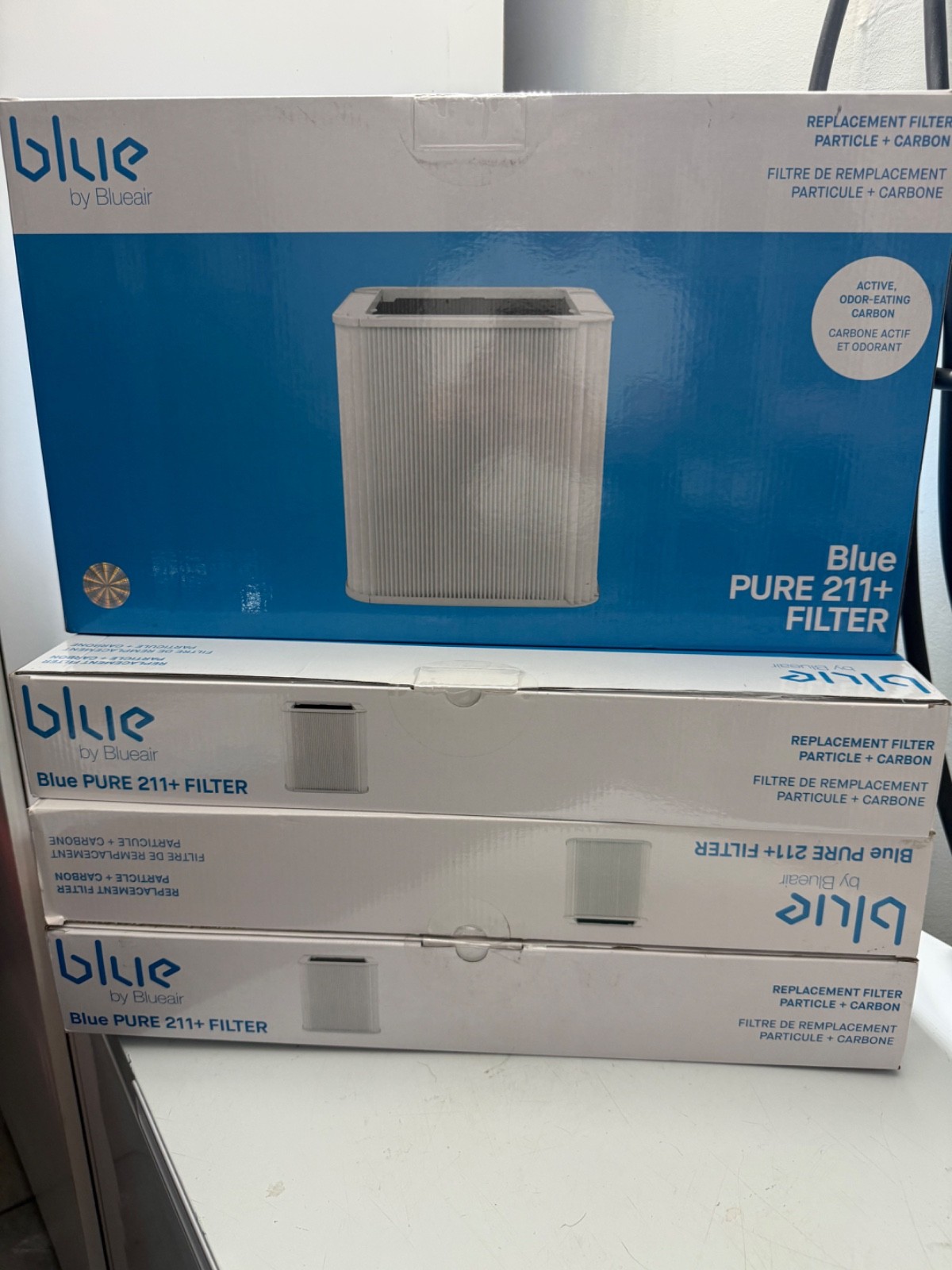 Four (4) Blueair Pure 211+ Replacement Filters Part + Activated Carbon NIB D1 gallery