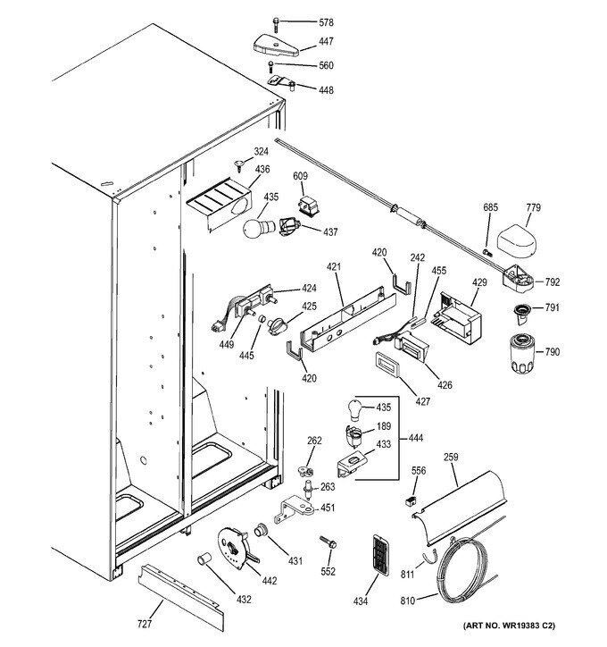 Refrigerator Water Filter Head and Tube Assembly WR17X20860 Compatible with GE gallery