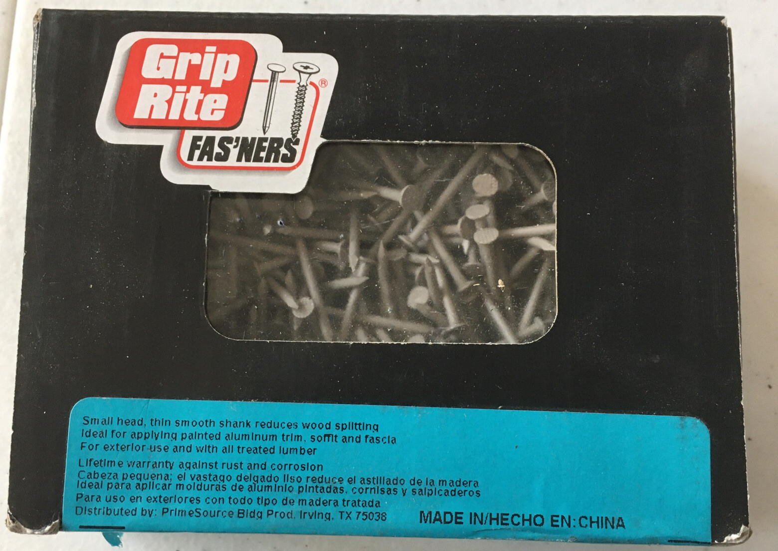 GRIP RITE 1 1/4" Trim Nails Stainless Steel CLAY Color 1 Pound box #114301CLY1 gallery