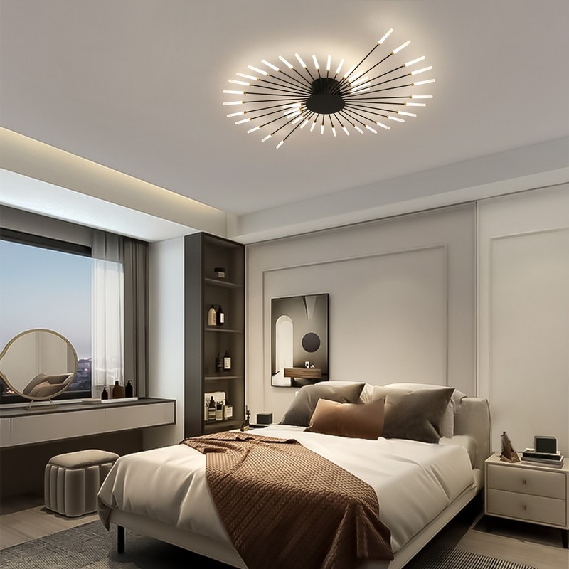 42-Light Fireworks LED Ceiling Light Flush Mount Dimmable App Remote Control gallery