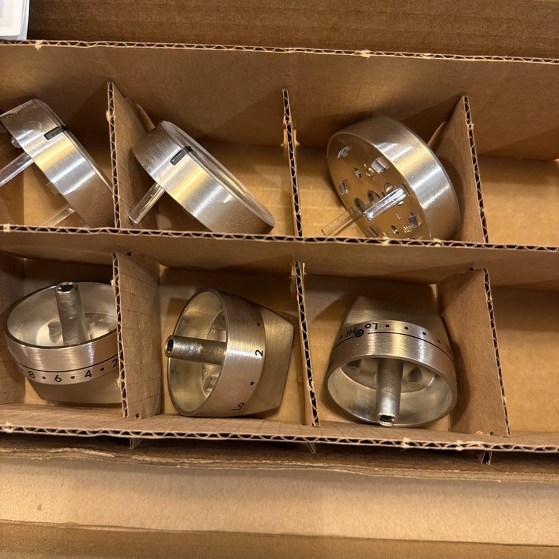 NIB Cafe Gas Range Front Control Knobs Handles Set Stainless Steel CXFCGHKPMSS gallery