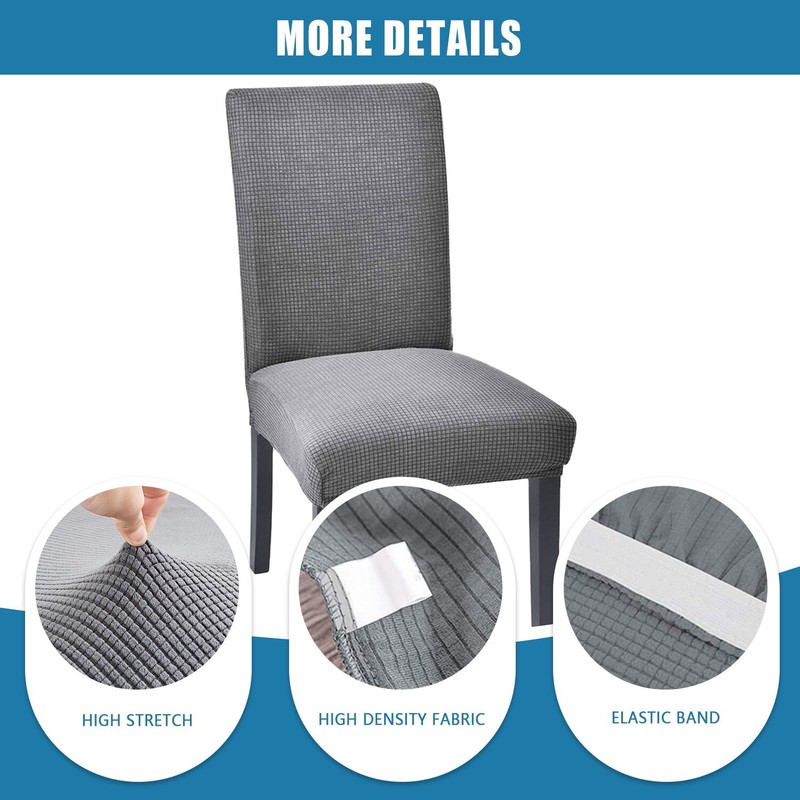 4/6 Pieces Restaurant Chair Covers Elastic Corn Kernel Decorative Protectors gallery