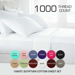 1000 COUNT DEEP POCKET 4 PIECE BED SHEET SET – 11 COLORS AND ALL SIZES AVAILABLE