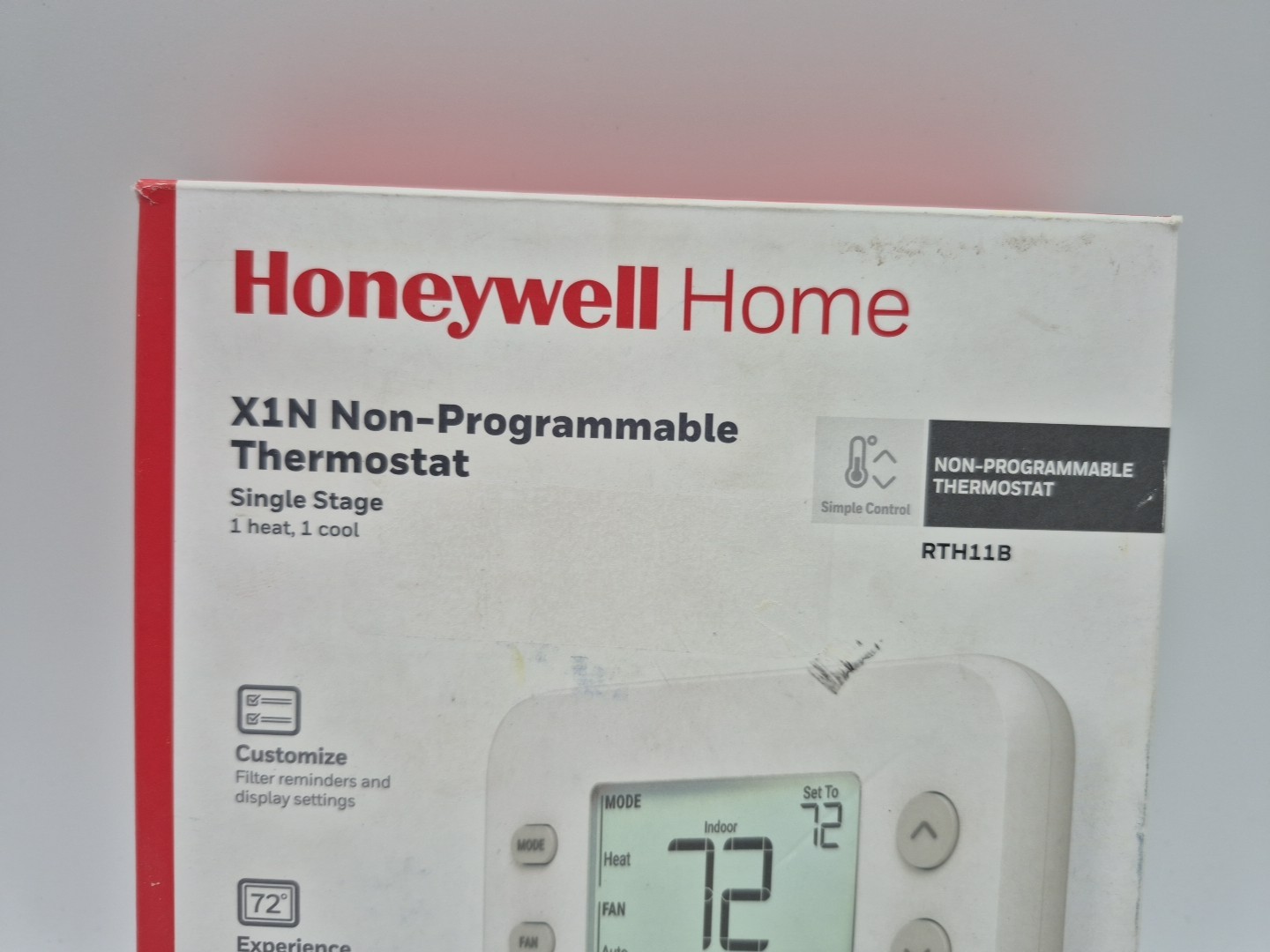 HONEYWELL X1N NON-PROGRAMMABLE THERMOSTAT SINGLE STAGE RTH11B gallery